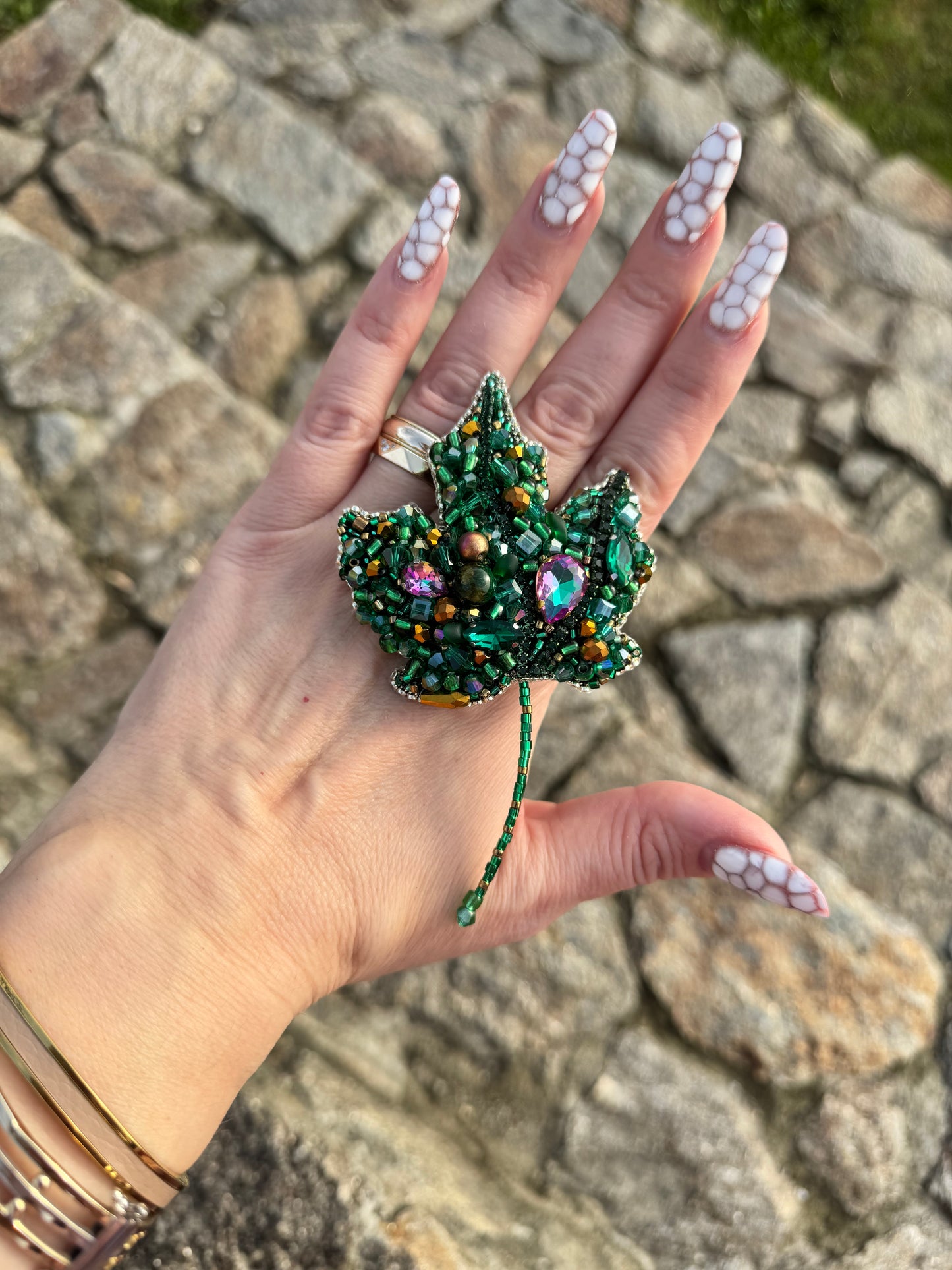 Broșă FRUNZĂ Spring