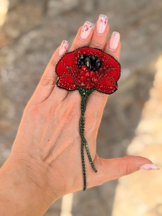 aBroșă Poppy