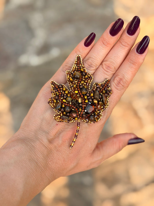 Broșă Autumn Leaf
