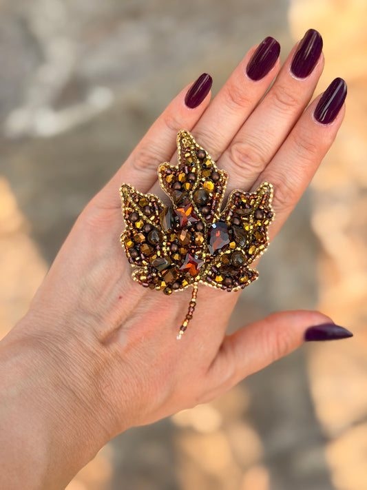 Broșă Autmum Leaf