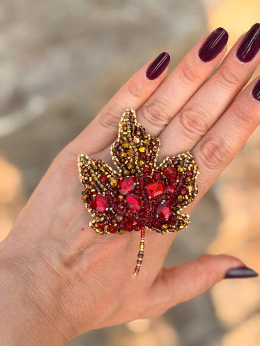 Broșă Autumn Leaf