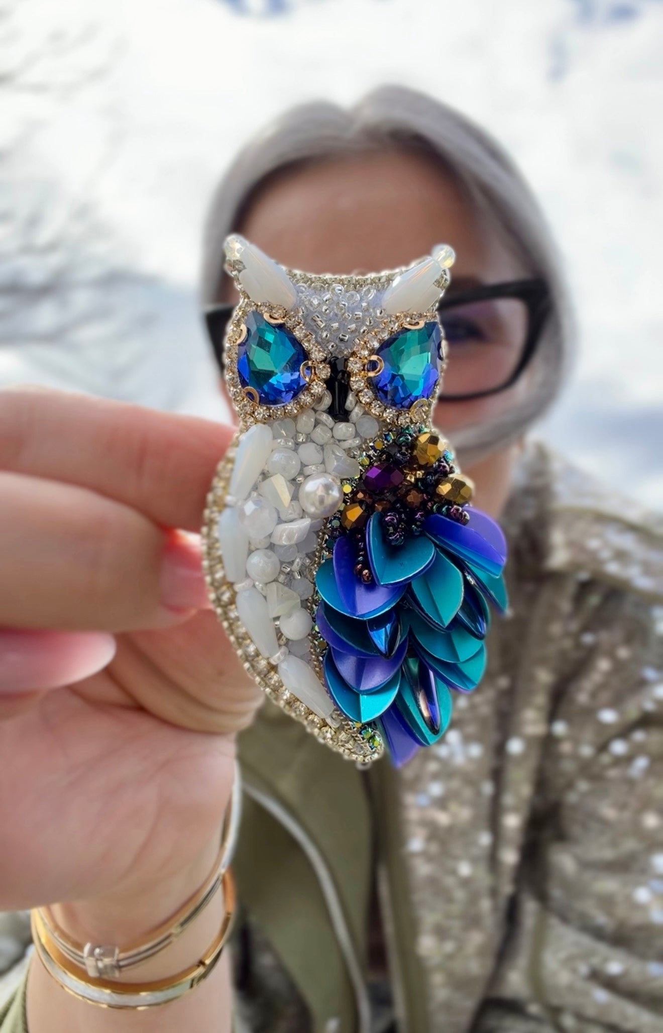 aBroșă Owl