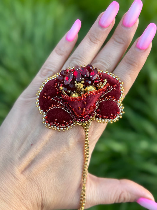 Broșă QUEEN POPPY